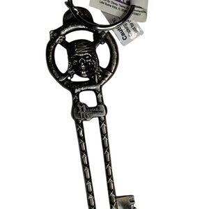 Disney Mickey Mouse Vintage-Inspired Skeleton Key Keychain Silver-Tone